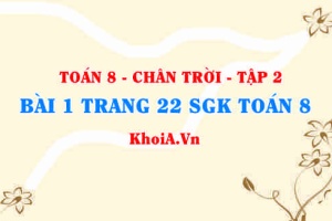 Bài 1 trang 22 Toán 8 Chân trời sáng tạo Tập 2